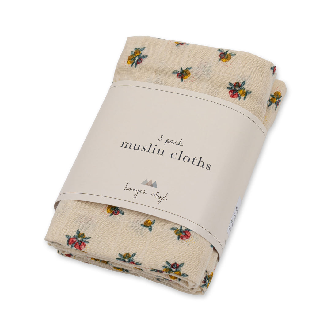 Konges Slojd - Muslin Cloth - Peonia (3 pack)