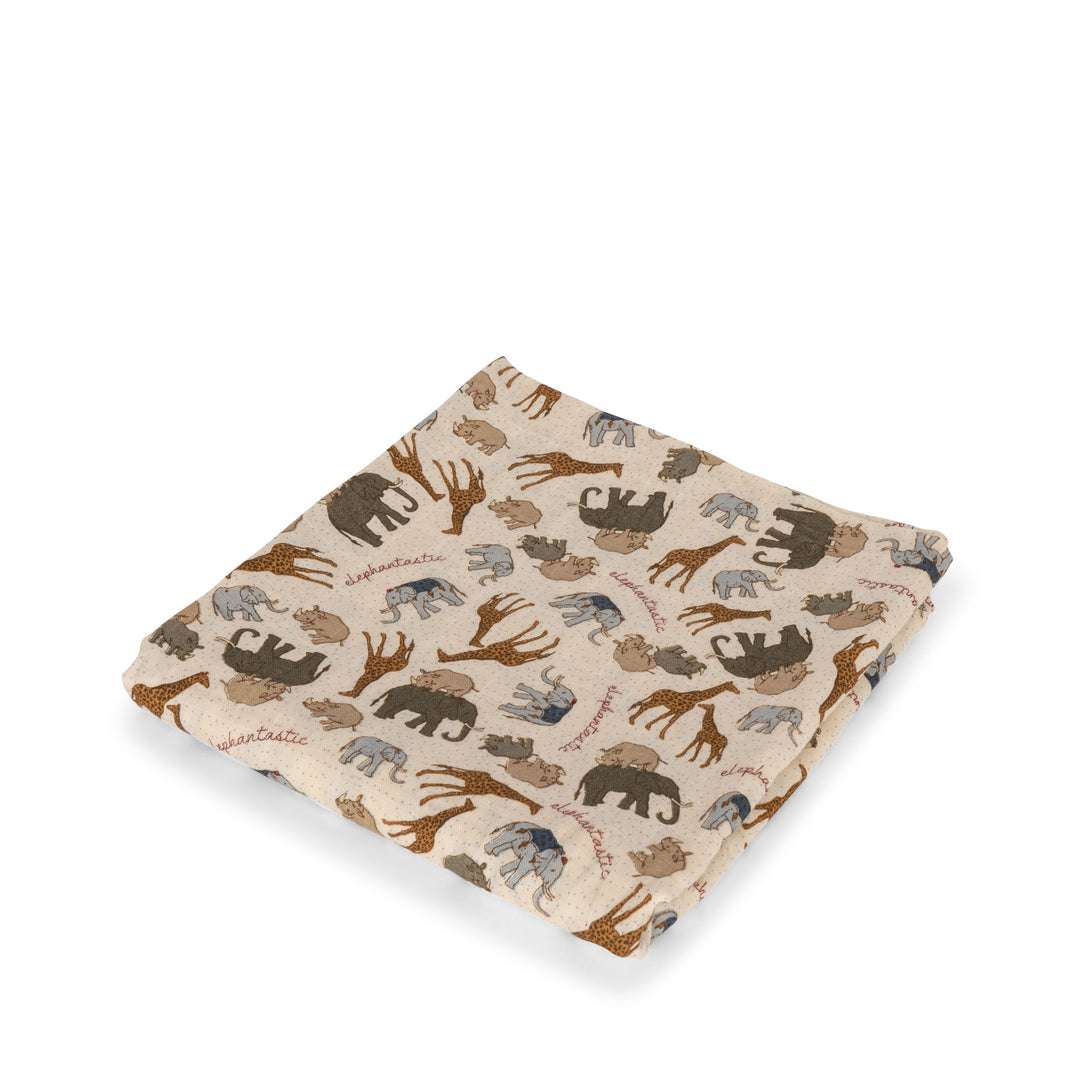 Konges Slojd - Large Muslin Swaddle - Elephantastic