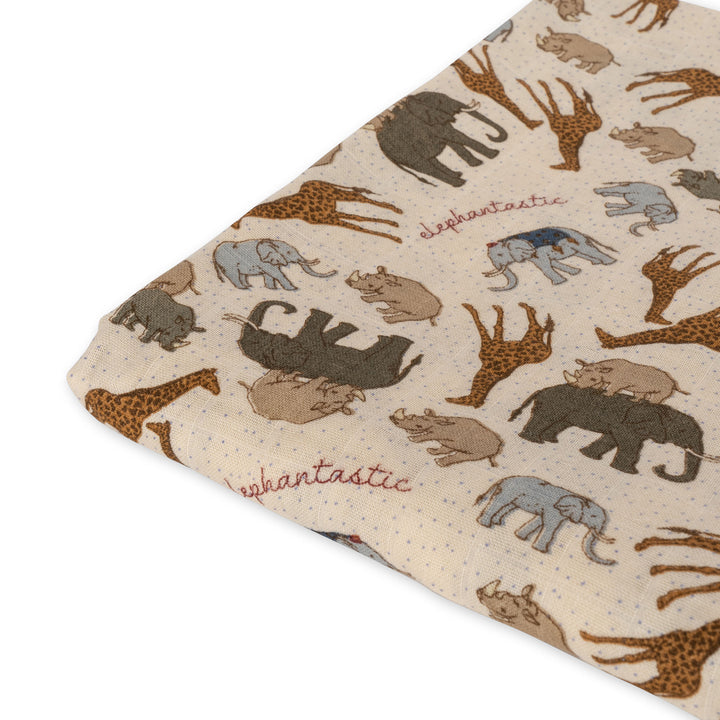 Konges Slojd - Large Muslin Swaddle - Elephantastic