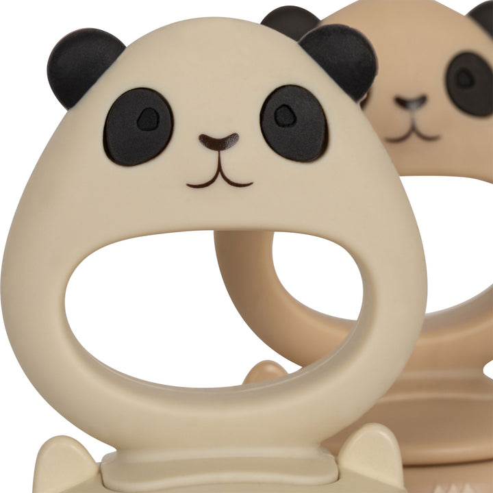 Konges Slojd - Silicone Fruit Feeding Panda Pacifier - Shell Mix