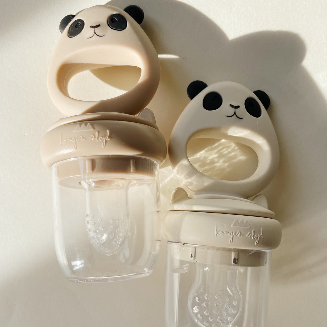 Konges Slojd - Silicone Fruit Feeding Panda Pacifier - Shell Mix