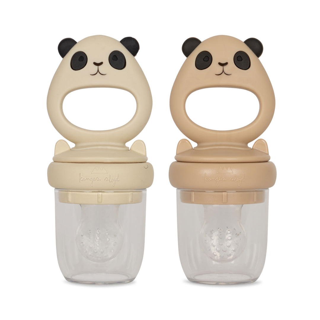 Konges Slojd - Silicone Fruit Feeding Panda Pacifier - Shell Mix