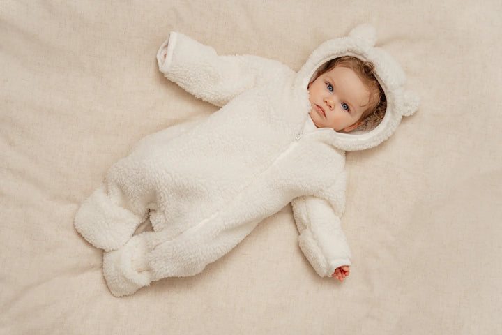 Little Dutch - Teddy One-Piece Suit Baby Bunny - Off-White