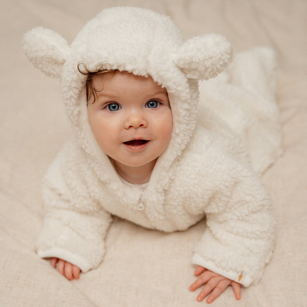 Little Dutch - Teddy One-Piece Suit - Baby Bunny Off-White