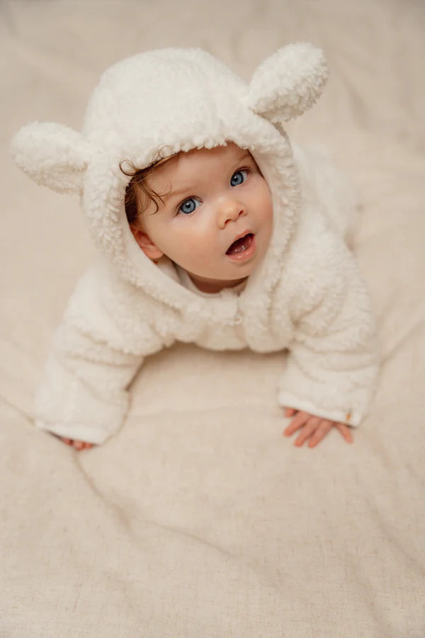 Little Dutch - Teddy One-Piece Suit Baby Bunny - Off-White