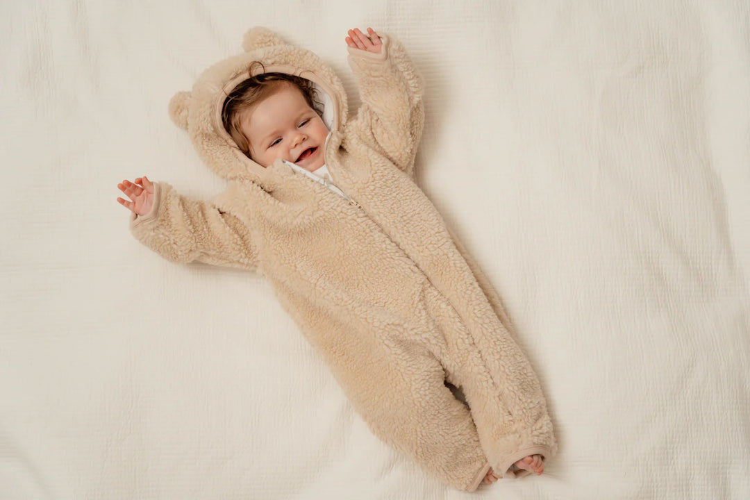 Little Dutch - Teddy One-Piece Suit Baby Bunny - Sand