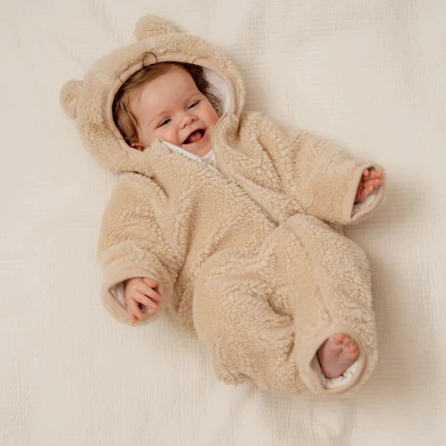 Little Dutch - Teddy One-Piece Suit Baby Bunny - Sand