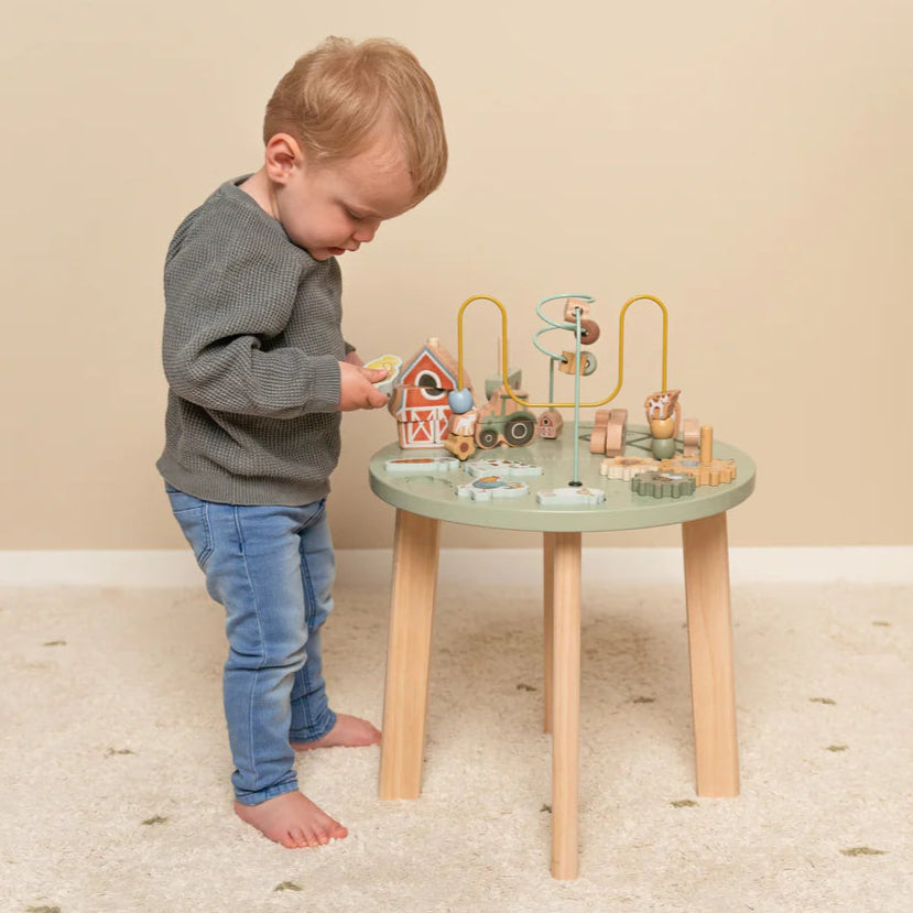 Wooden activity center baby hotsell