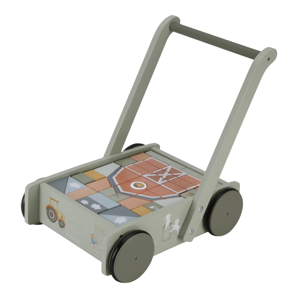 Little Dutch - Building Blocks Trolley - Little Farm