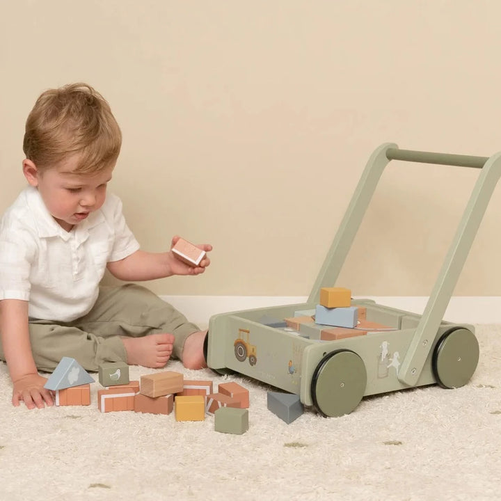 Little Dutch - Building Blocks Trolley - Little Farm