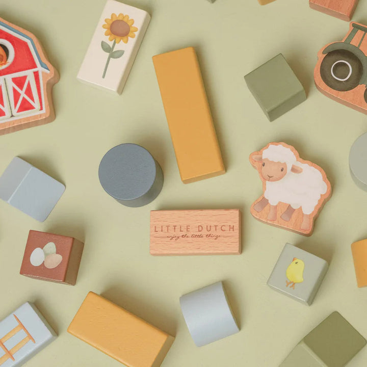 Little Dutch - Wooden Building Blocks - Little Farm