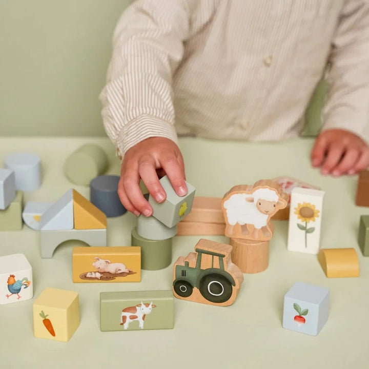 Little Dutch - Wooden Building Blocks - Little Farm