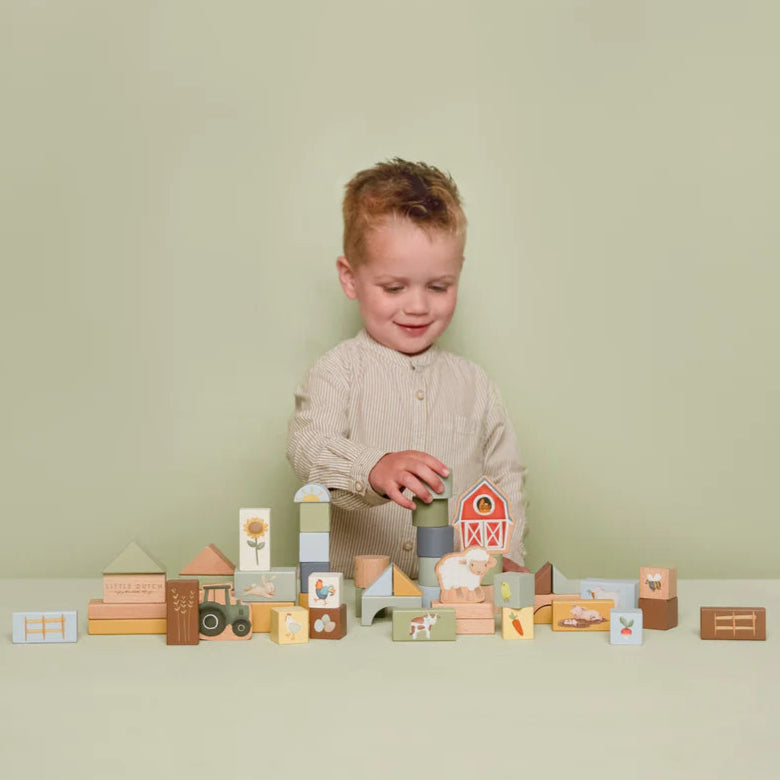 Little Dutch - Wooden Building Blocks - Little Farm