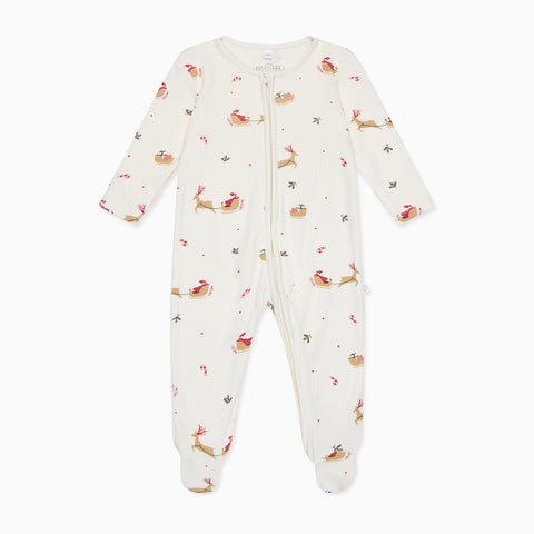 Baby Mori -Clever Zip Sleepsuit - Jolly Journey - Mabel & Fox