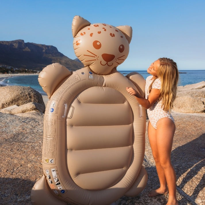 Swim Essentials - Animal Lie On Float - Brown Leopard -180cm
