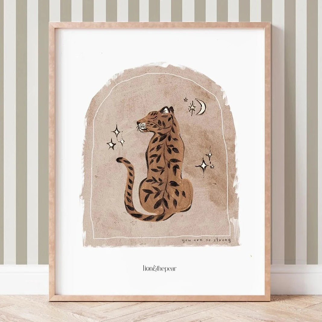 Lion & The Pear - Hand-Illustrated Print - You Are So Strong