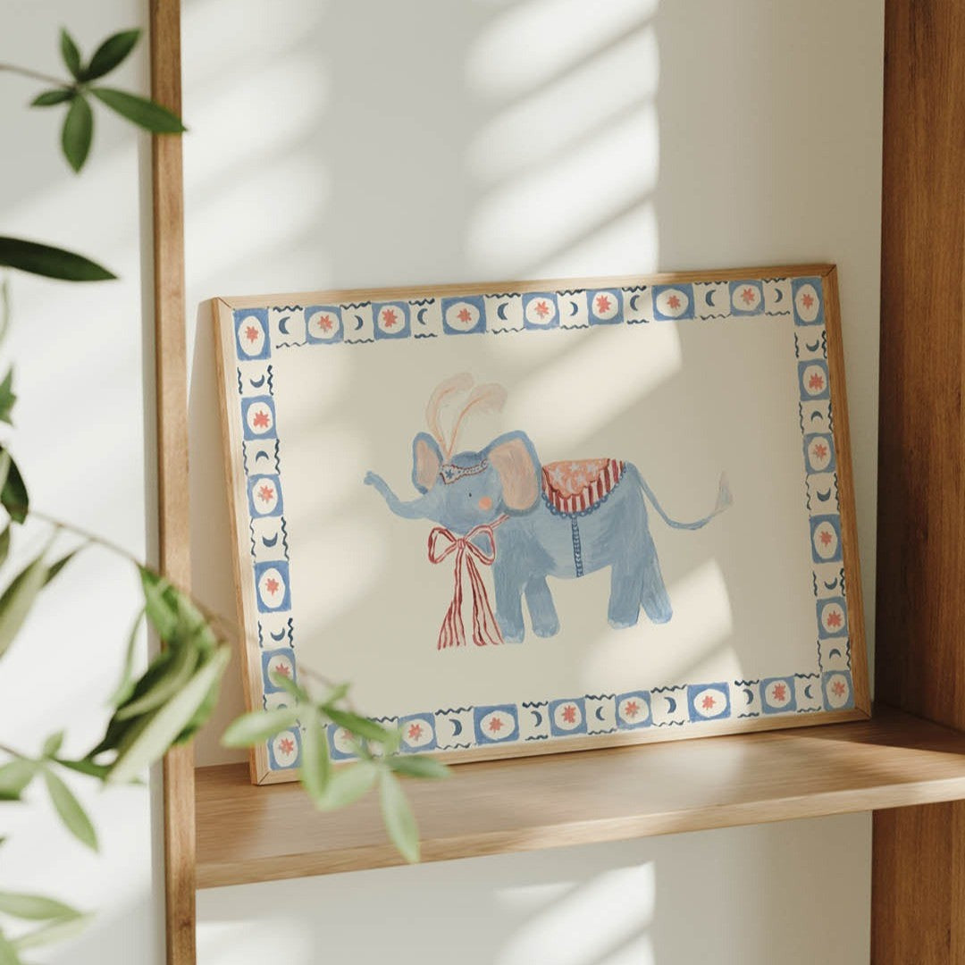 Lion & The Pear - Hand-Illustrated Print - Nellie The Elephant