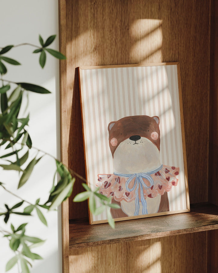 Lion & The Pear - Hand-Illustrated Print - Otterly Cute