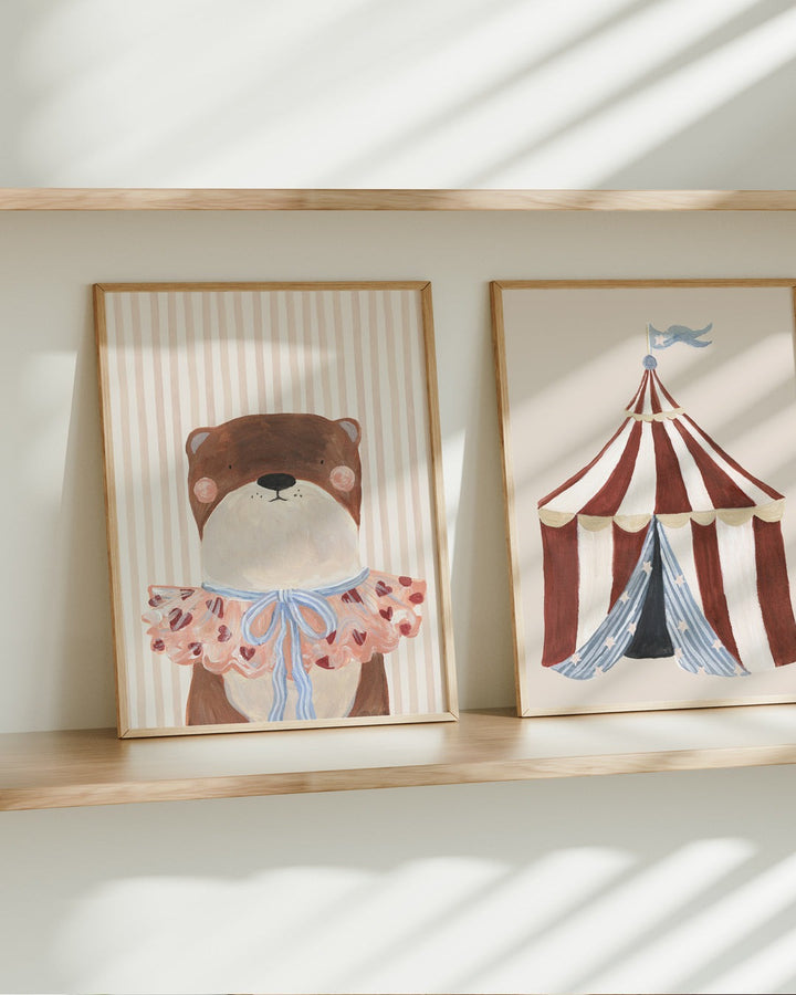 Lion & The Pear - Hand-Illustrated Print - Otterly Cute