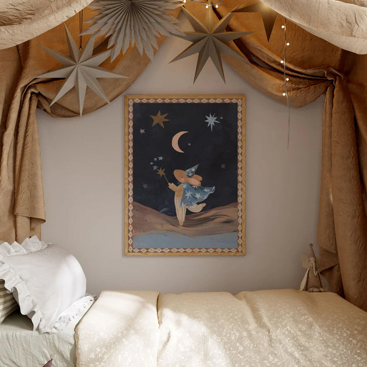 Lion & The Pear - Hand-Illustrated Print - Wizard Moon Bunny - Mabel & Fox