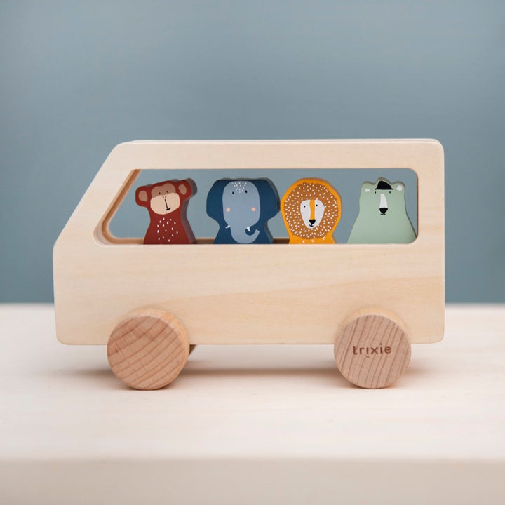 Trixie - Wooden Animal Bus - All Animals