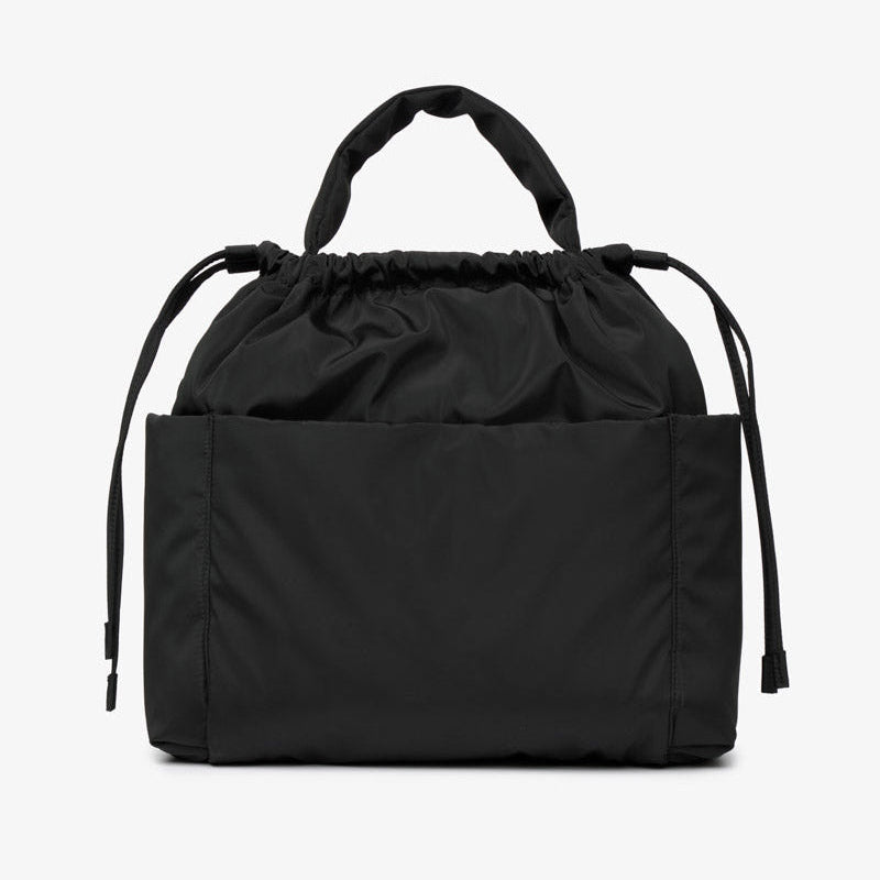Luna Drawstring Changing Tote Black - Mabel & Fox