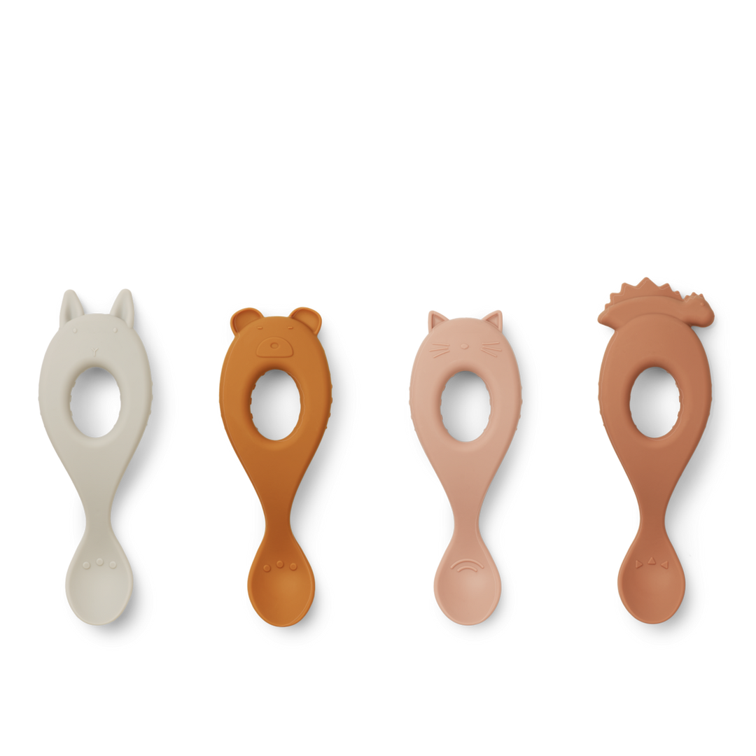 Liewood - Liva Silicone Spoon - Rose Mix (4 Pack)