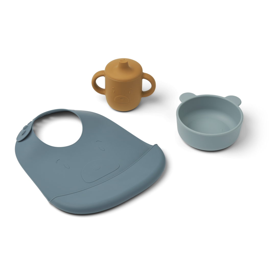 Liewood Connor baby dining set Mr bear blue multi mix Liewood Connor baby dining set Mr bear blue multi mix