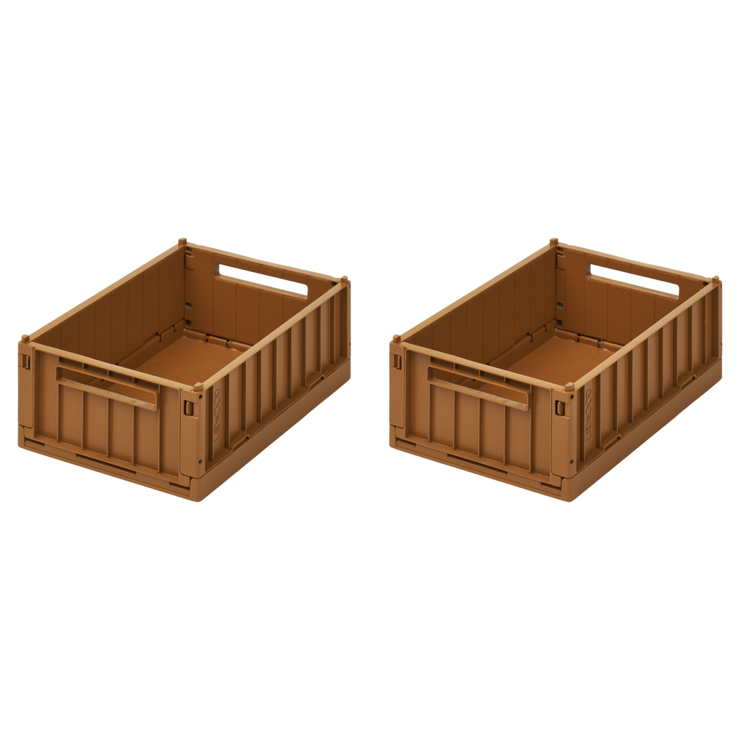 Liewood - Weston Storage Box - Golden Caramel - Small (2 Pack)