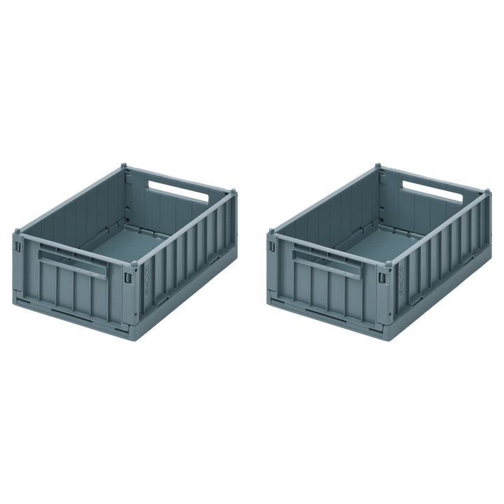 Liewood - Weston Storage Box - Whale Blue - Small (2 Pack)