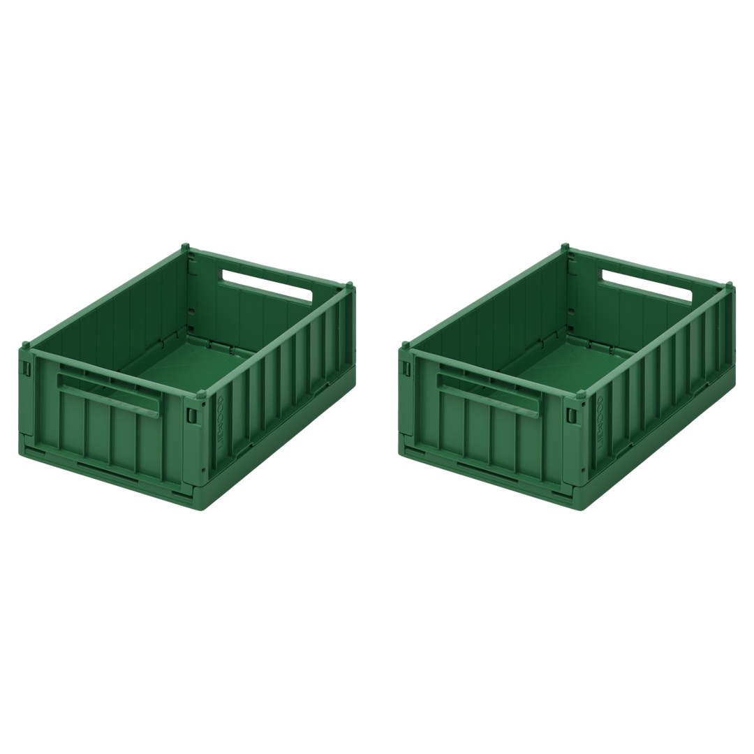 Liewood - Weston Storage Box - Garden Green - Small (2 Pack)