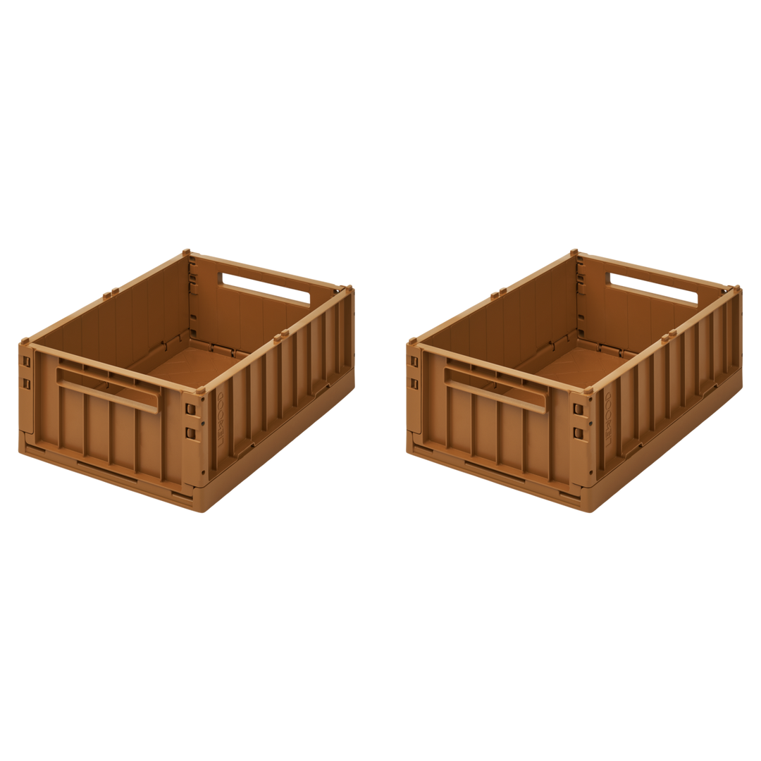 Liewood - Weston Storage Box - Golden Caramel - Medium (2 Pack)