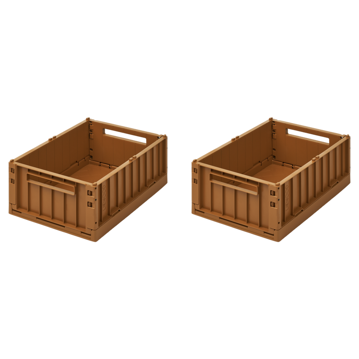 Liewood - Weston Storage Box - Golden Caramel - Medium (2 Pack)