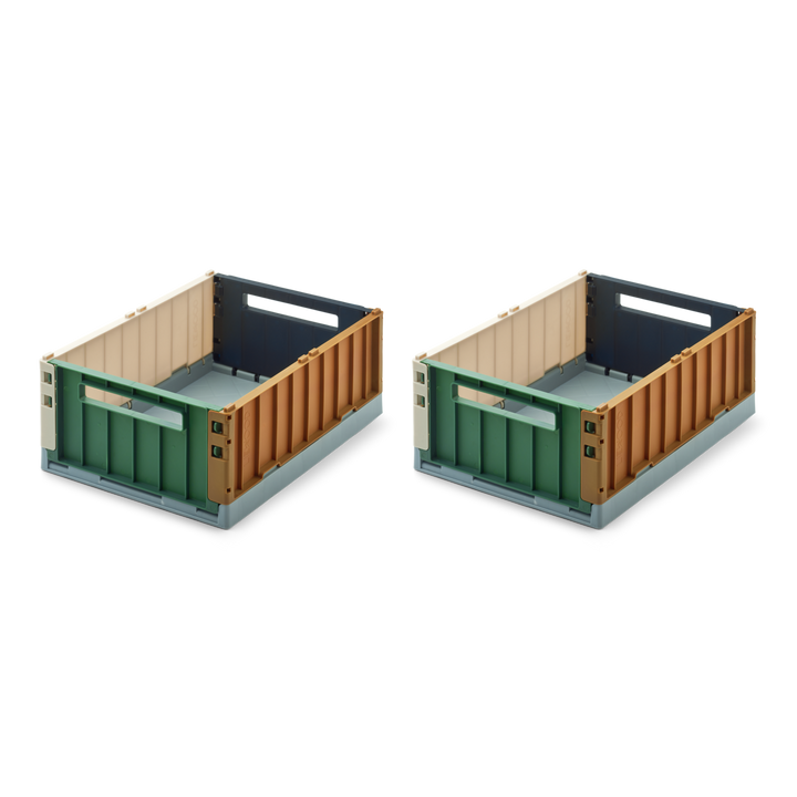 Liewood - Weston Storage Box - Sea Blue Multi Mix - Medium (2 Pack)