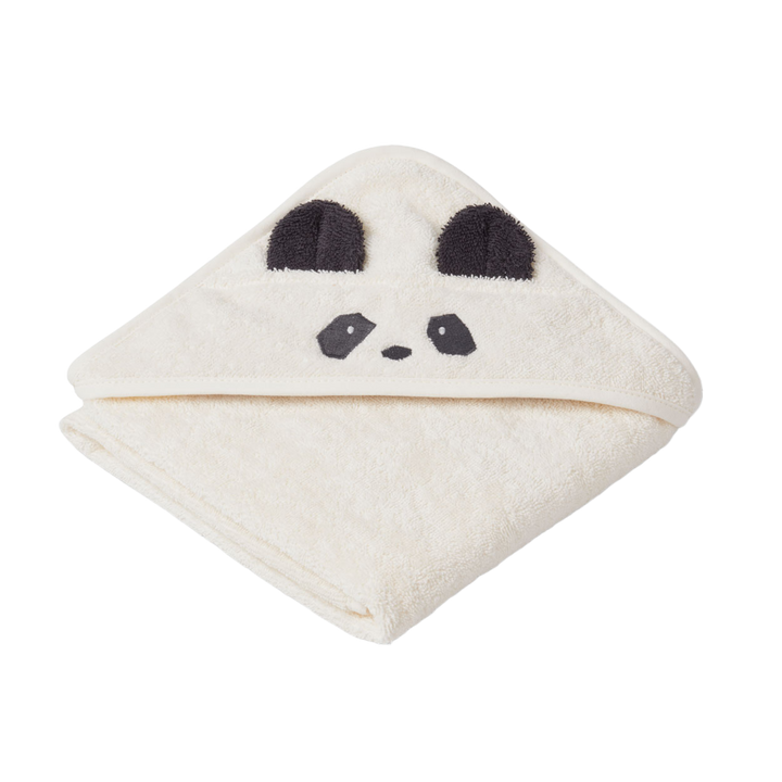 Liewood - Albert Hooded Towel - Panda Creme de la creme
