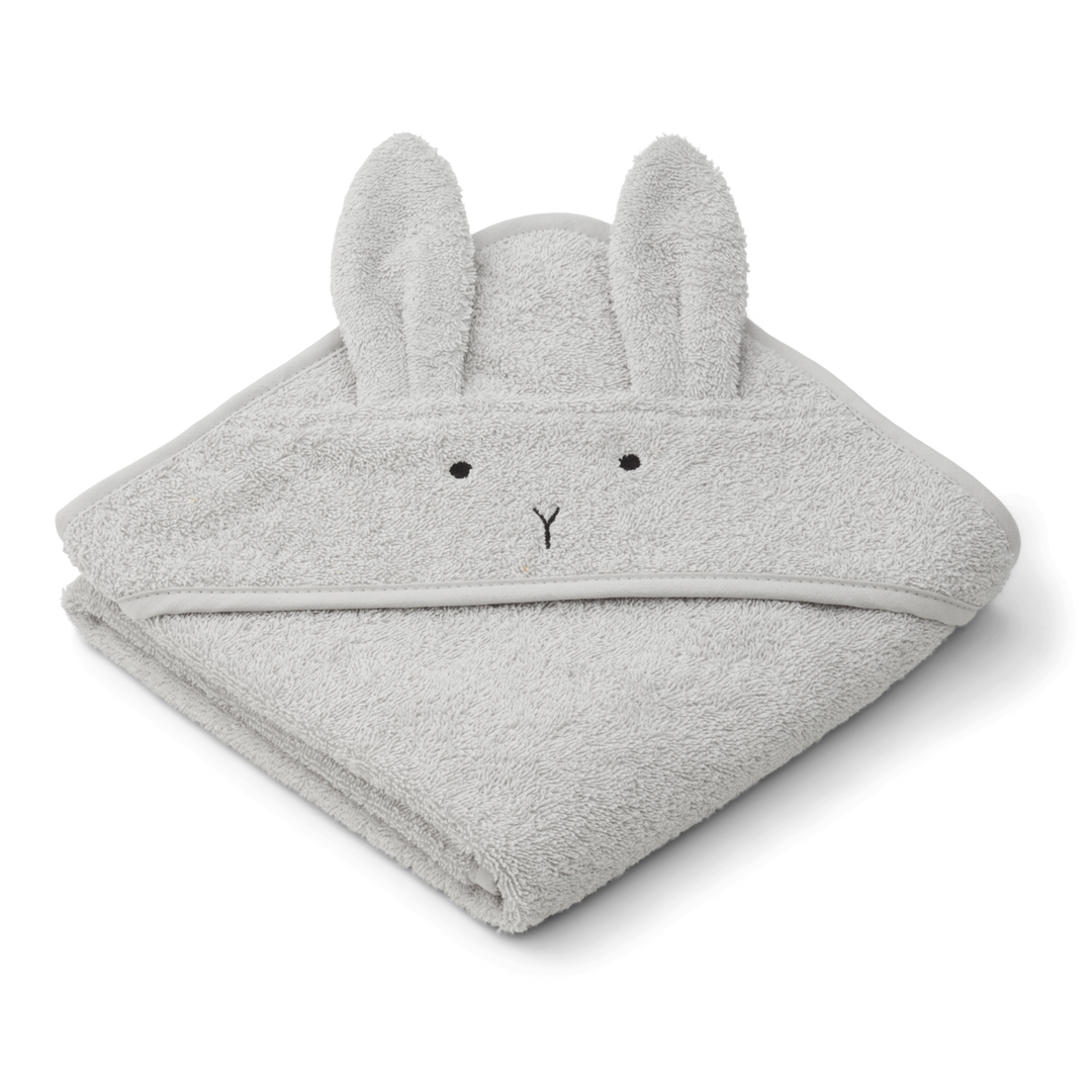 Liewood - Albert Hooded Towel - Rabbit Dumbo Grey