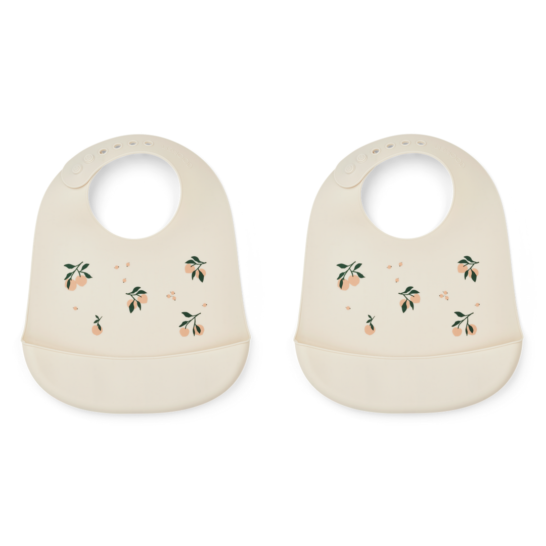 Liewood - Tilda Silicone Bib - Peach / Sea Shell Mix (2 Pack)