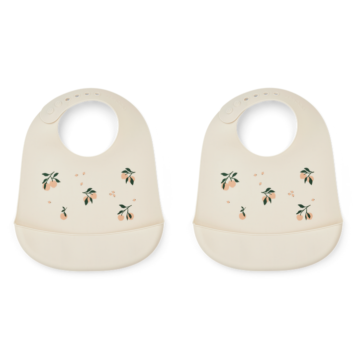 Liewood - Tilda Silicone Bib - Peach / Sea Shell Mix (2 Pack)