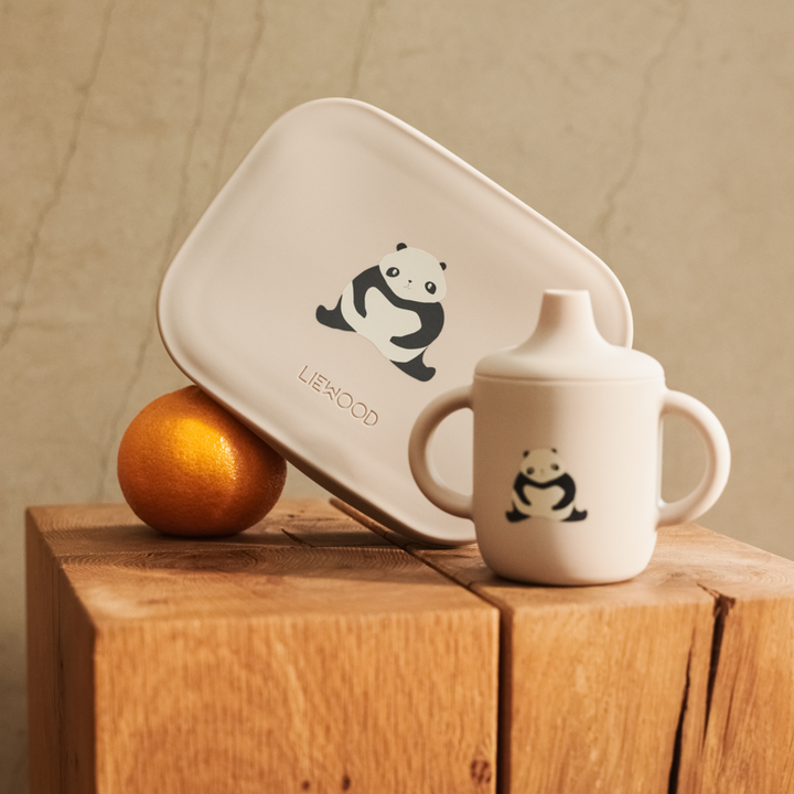 Liewood - Arthur Lunchbox - Panda / Sandy / Dark Grey - Mabel & Fox