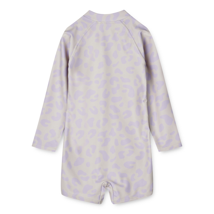 Liewood - Max Printed Longsleeve Swim Jumpsuit - Leo / Misty Lilac