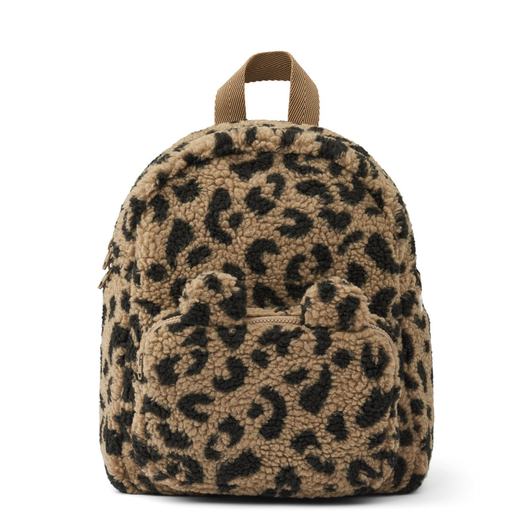 Liewood - Allan Pile Backpack with Ears - Leopard Oat / Black Panther