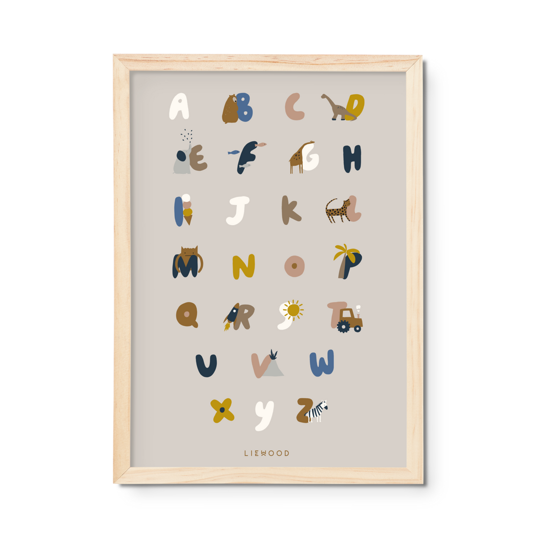 Liewood - Beverly Poster - Alphabet / Sandy