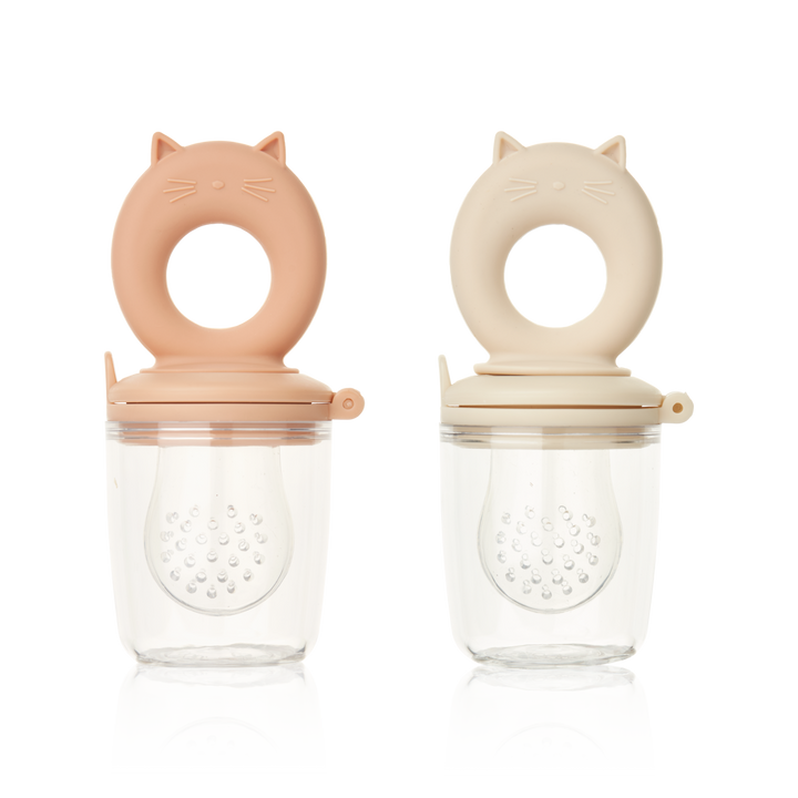 Liewood - Miranda Food Feeder - Cat Tuscany Rose / Apple Blossom (2 Pack)