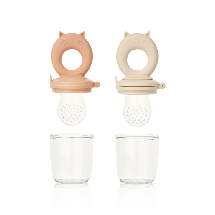 Liewood - Miranda Food Feeder - Cat Tuscany Rose / Apple Blossom (2 Pack)