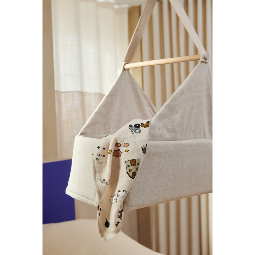 Liewood - Lewis Muslin Cloths - Farm / Sandy (2 Pack) - Mabel & Fox