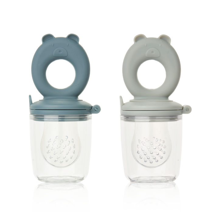 Liewood - Miranda Food Feeder - Bear Whale Blue / Dove Blue (2 Pack)