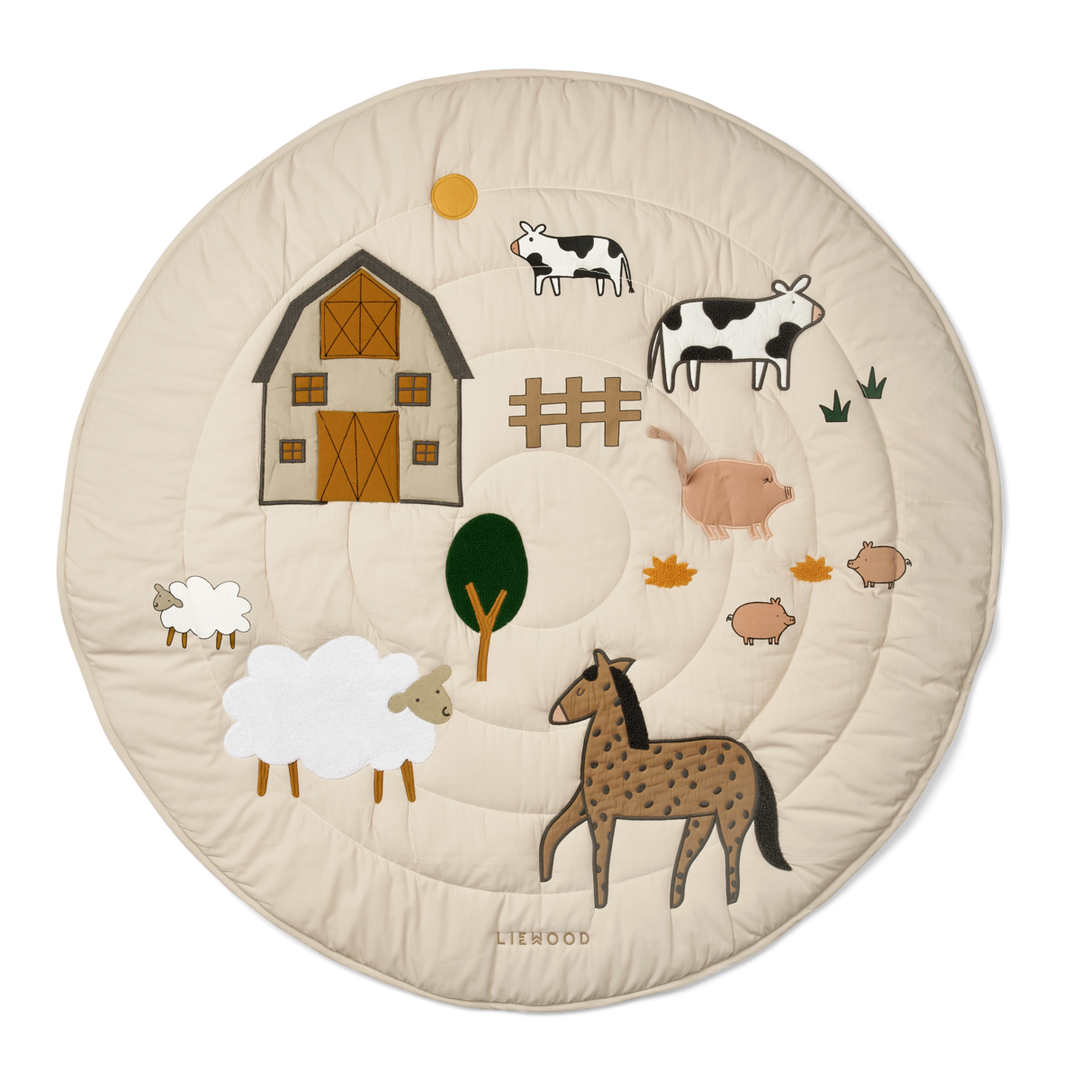 Animal baby top play mat