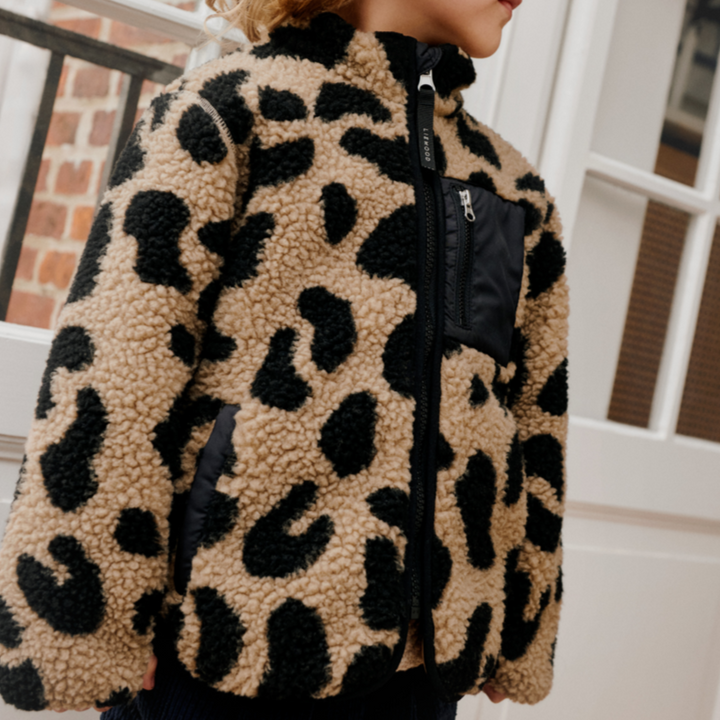Liewood - Nolan Pile Jacket - Mega Leo / Oat Mix