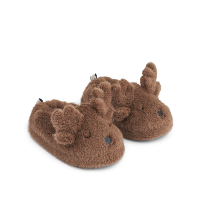 Liewood - Aviaja Reindeer Slippers - Pecan - Mabel & Fox