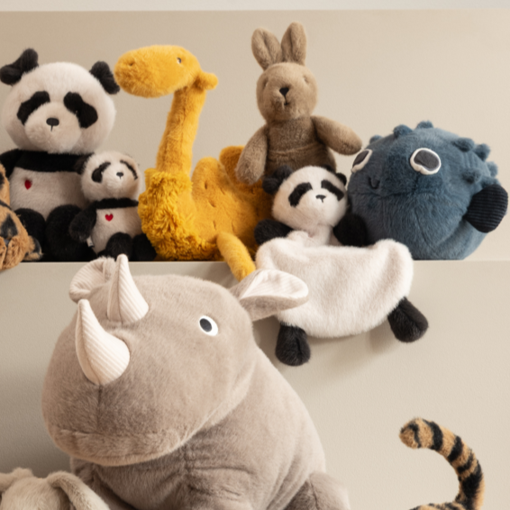 Liewood - Roy Cuddle Cloth - Panda - Sandy / Dark Grey